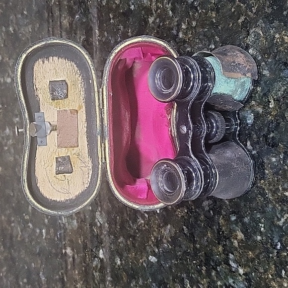Vintage Binoculars Opera Glasses, with Case - Picture 1 of 6